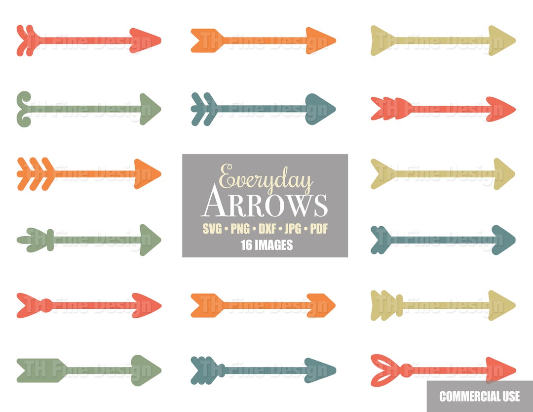 SVG Arrows Arrow Thick Cutting Cut Files Arrowhead Cricut - Etsy