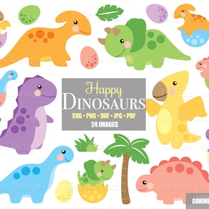 Baby Dinosaur clip art download downloadable clipart dinosaurs fun kids artwork teacher classroom craft project decor wall silhouette commercial use stickers transfers template cricut cutter cut files easy simple svg crafting dino printable file