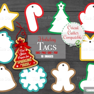 SVG Urlaub Geschenkanhänger Weihnachten Ornament Handwerk Cricut Cutter Dateien Kinder Projekt einfach einfach herunterladbare Clip Art Silhouette Formen Bilder