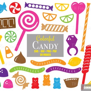 SVG Candy Clip Art Lollipops Simple Download Cricut File Cutting Files Bundle Silhouette Printable Downloadable Clip Clipart Pdf Png Art DIY