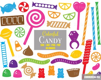 SVG Candy Clip Art Lollipops Simple Download Cricut File Cutting Files Bundle Silhouette Printable Downloadable Clip Clipart Pdf Png Art DIY