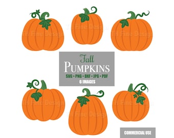 SVG Pumpkin Clip Art Cute Pumpkins Clipart Fall Autumn Thanksgiving Halloween Print Then Cut Cricut Files Downloadable Printable Craft Image