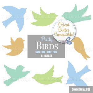 SVG Pássaros Bonitos Arte De Pássaros Elegante Chá De Panela Festa De Bebê Clip Art Arquivos De Corte Cricut Silhueta Imprimível Clipart Para Download PNG