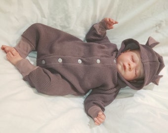 fuzzy bear onesie baby