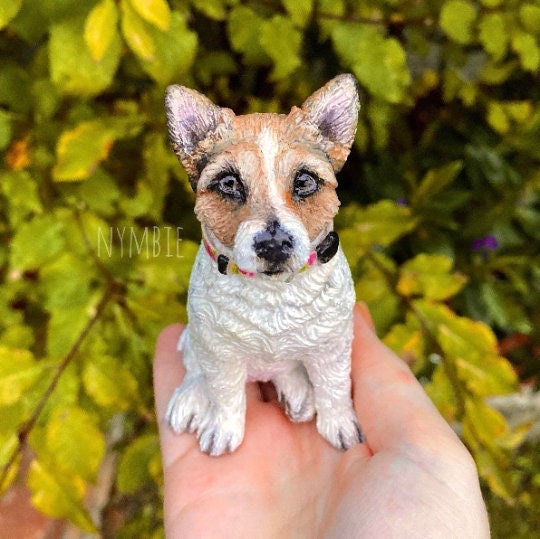 Custom Dog Sculpture Handmade Clay Cute Pet Memorial Portrait Etsy UK