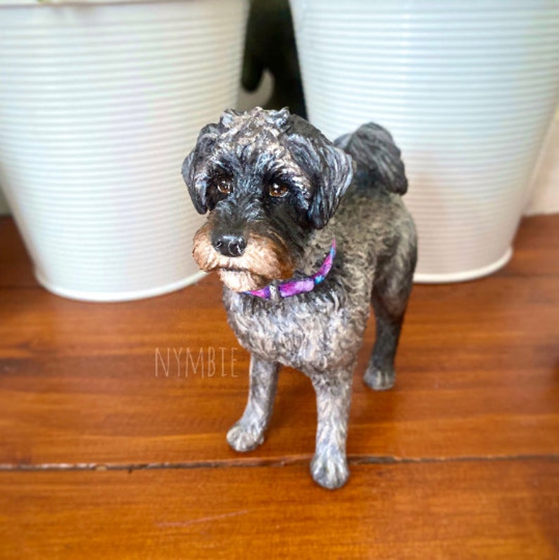 Custom Dog Sculpture Handmade Clay Cute Pet Memorial Portrait Etsy UK