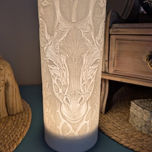 Giraffe Night Light, Rechargeable 3D-Printed William Morris-Inspired Design | Remote Control