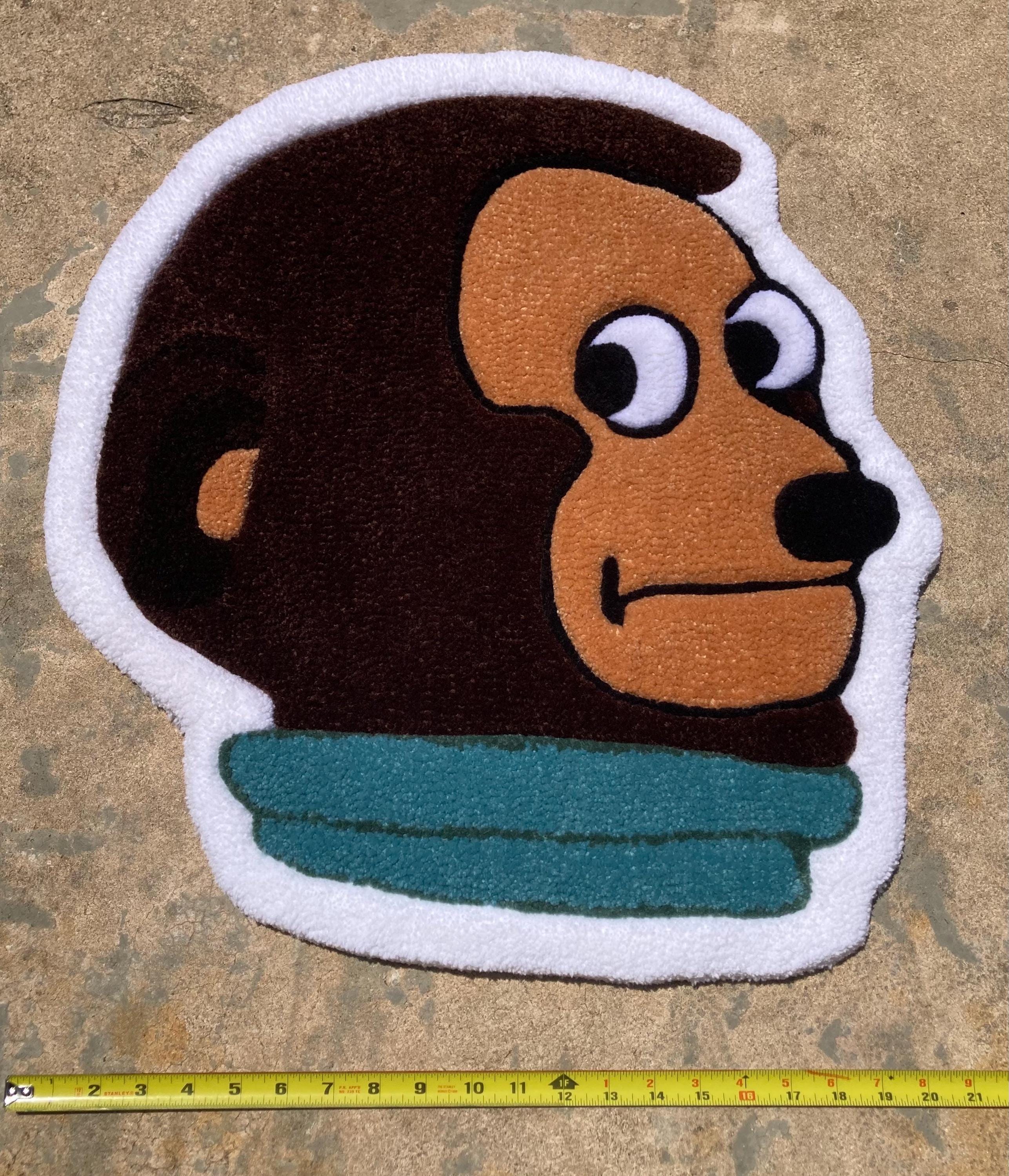 Funny Monkey Meme Tufted Rug / Handmade Custom Wall Art Carpet / Pop ...