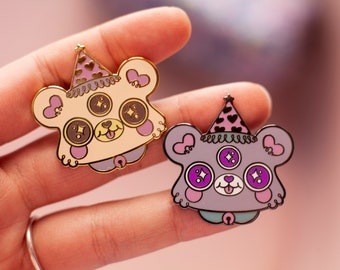 Kawaii hard enamel pin- Magical bear 35mm