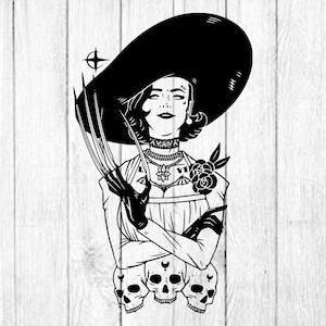 Lady Dimitrescu svg, files for Silhouette Cameo or Cricut, Instant Download