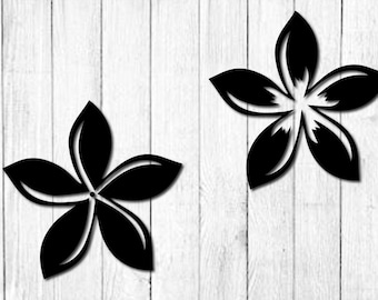Plumeria SVG, hawaiian flowers svg, flowers Clipart,  botanical plant, tropical,  files for Silhouette Cameo or Cricut, Instant Download
