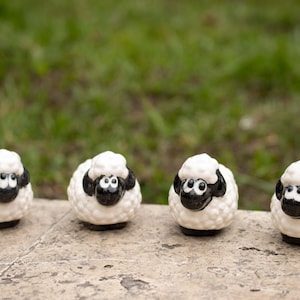 Ceramic Sheep - Handmade Decorative Ceramic Figure for Home or Garden
