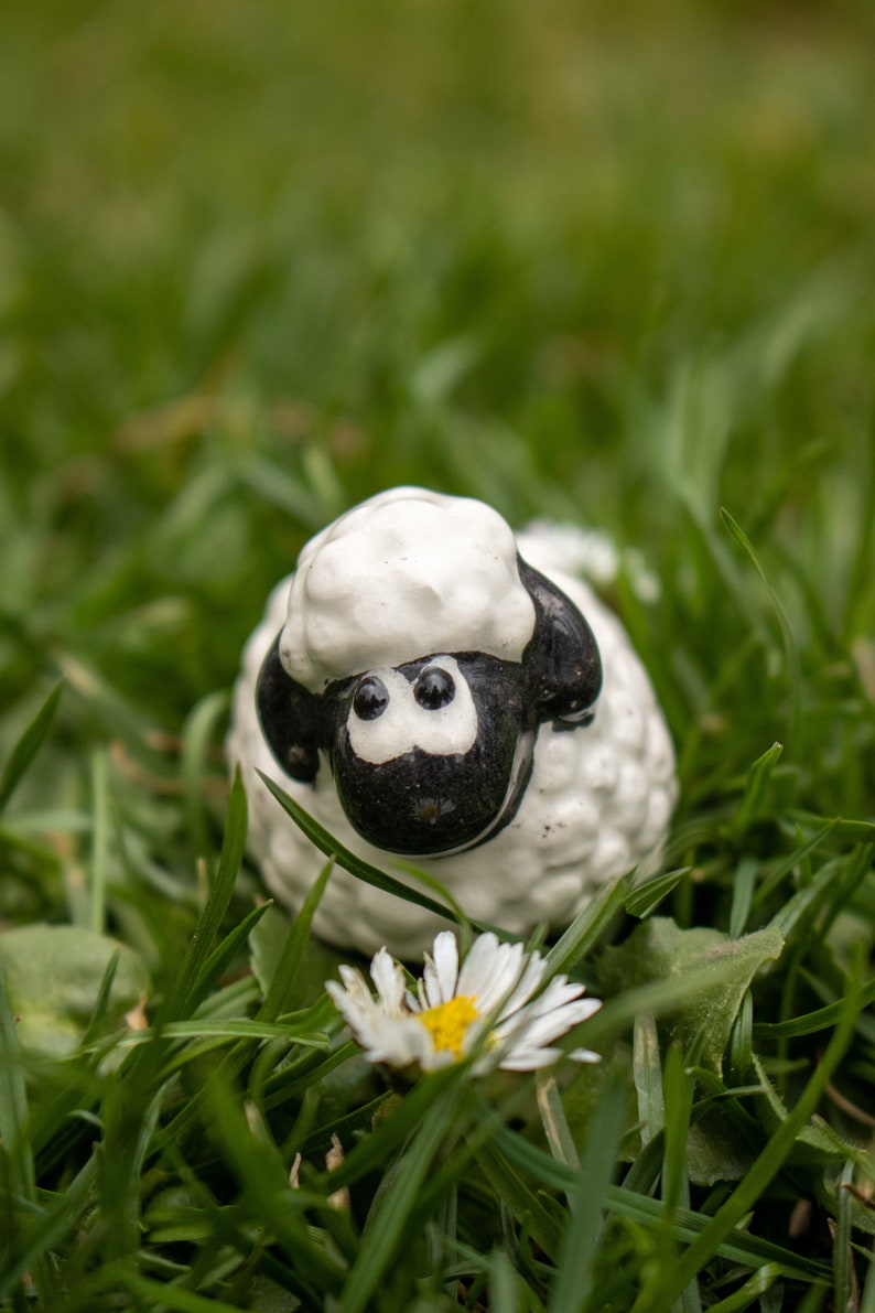 Sheep Handmade Decorative Ceramic Figure for Home or Garden image 5