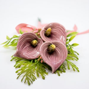 Mini Bouquet with Calla A Bunch of Ceramic Flowers as a Gift for your Love image 2