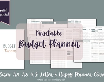 Printable Budget Planner | Monthly Budget | Printable PDF, Digital Download | Printable Finance Tracker | Financial Budget Planner