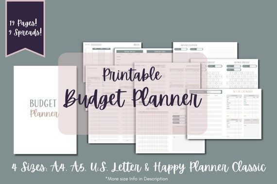 Printable Budget Planner Monthly Budget Printable PDF - Etsy