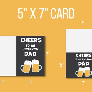 Printable Father's Day Card Card for Dad Beer Father's Day Card Beer Card for Dad Father's Day Card for Dad Celebrate Dad image 3