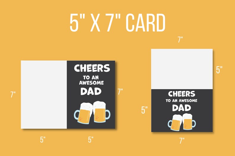 Printable Father's Day Card Card for Dad Beer Father's Day Card Beer Card for Dad Father's Day Card for Dad Celebrate Dad image 3