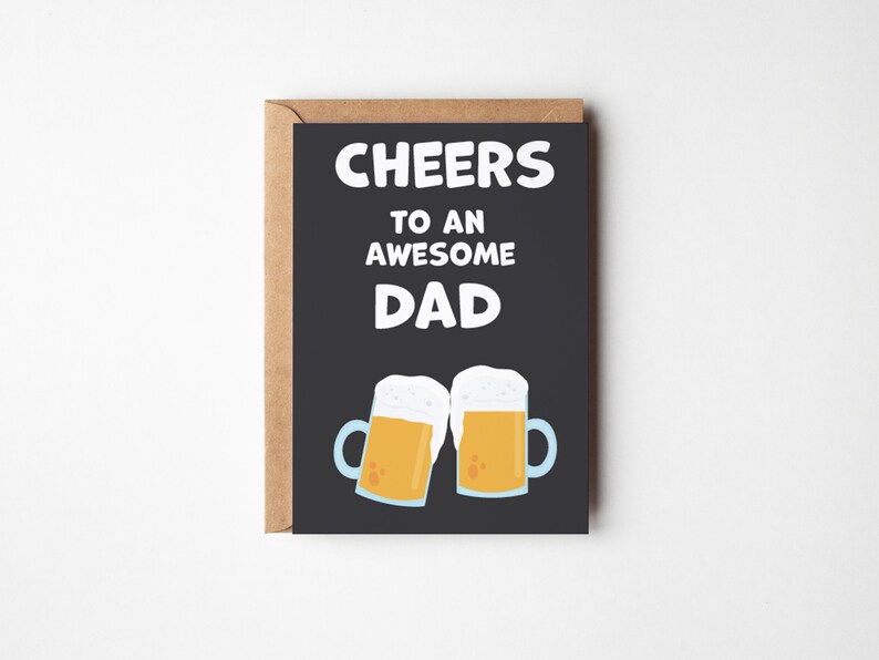 Printable Father's Day Card Card for Dad Beer Father's Day Card Beer Card for Dad Father's Day Card for Dad Celebrate Dad image 2