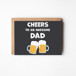 Printable Father's Day Card Card for Dad Beer Father's Day Card Beer Card for Dad Father's Day Card for Dad Celebrate Dad image 1