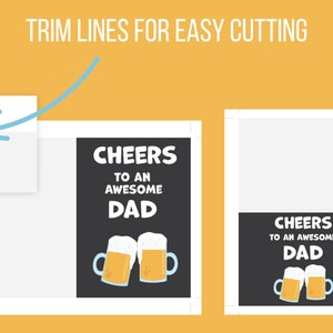 Printable Father's Day Card Card for Dad Beer Father's Day Card Beer Card for Dad Father's Day Card for Dad Celebrate Dad image 5