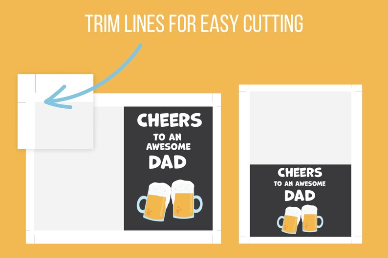 Printable Father's Day Card Card for Dad Beer Father's Day Card Beer Card for Dad Father's Day Card for Dad Celebrate Dad image 5