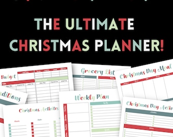 Printable Christmas Planner, Christmas Planner, Holiday Planner, Christmas Gift List, Christmas Budget Planner, Christmas Meal Planner
