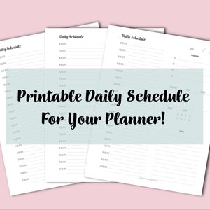 Afdrukbaar uurschema, afdrukbaar dagelijks schema, dagelijkse routine, dagelijkse planner, afdrukbare dagelijkse planner, dagelijkse taakplanner, takenlijst