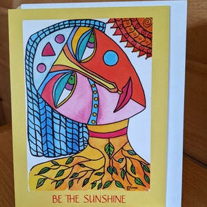 Empowered Women Flat Note Cards – Set of 10 Abstract Female Portraits | Inspirational Art Stationery | Mini Watercolor Cards with Envelopes
