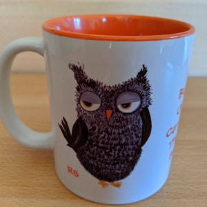 Whimsical Fuzzy Owl Coffee Mug – Ceramic Mug