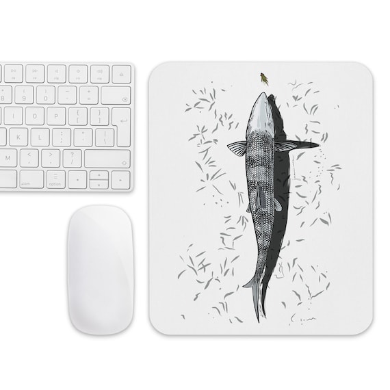 Bonefish Fly Fishing Mouse Pad, Original Hand-drawn Fish Art