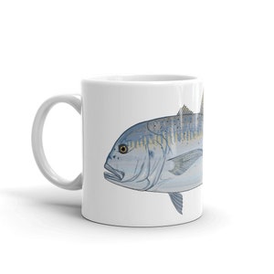 RIESEN TREVALLY Becher, Fisch-Kunst-Kaffee-Teebecher (11 Unze)