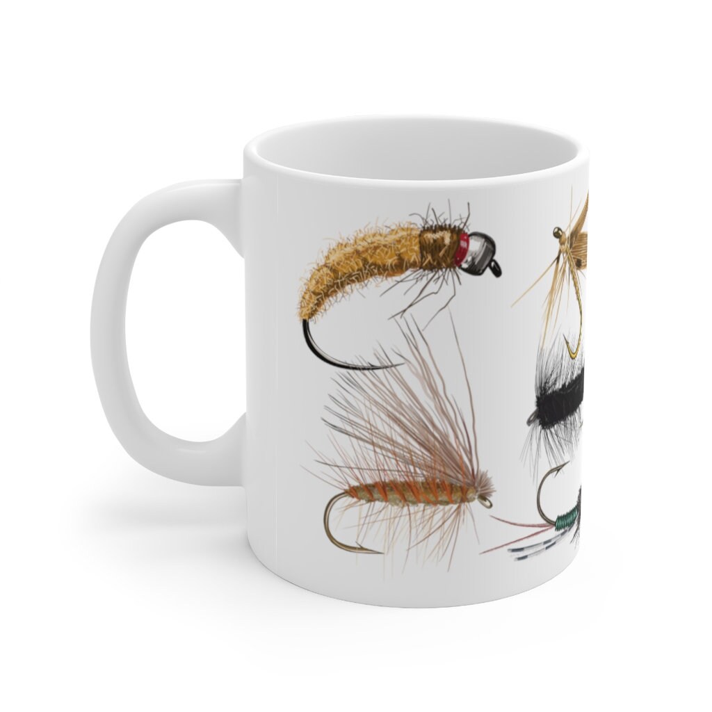 Big Fly Fishing Flies Mug Fly fishing Cup Etsy