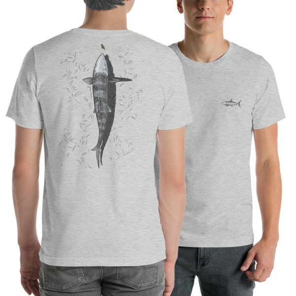 Bonefish Fly Fishing T-shirt, Unique Original Hand-drawn Fly Fishing Art Tee
