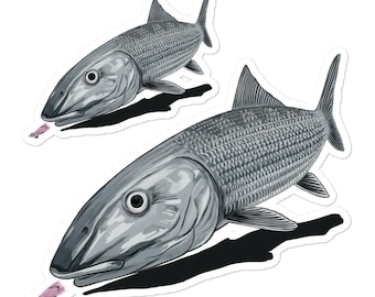 BONEFISH ON FLY stickers