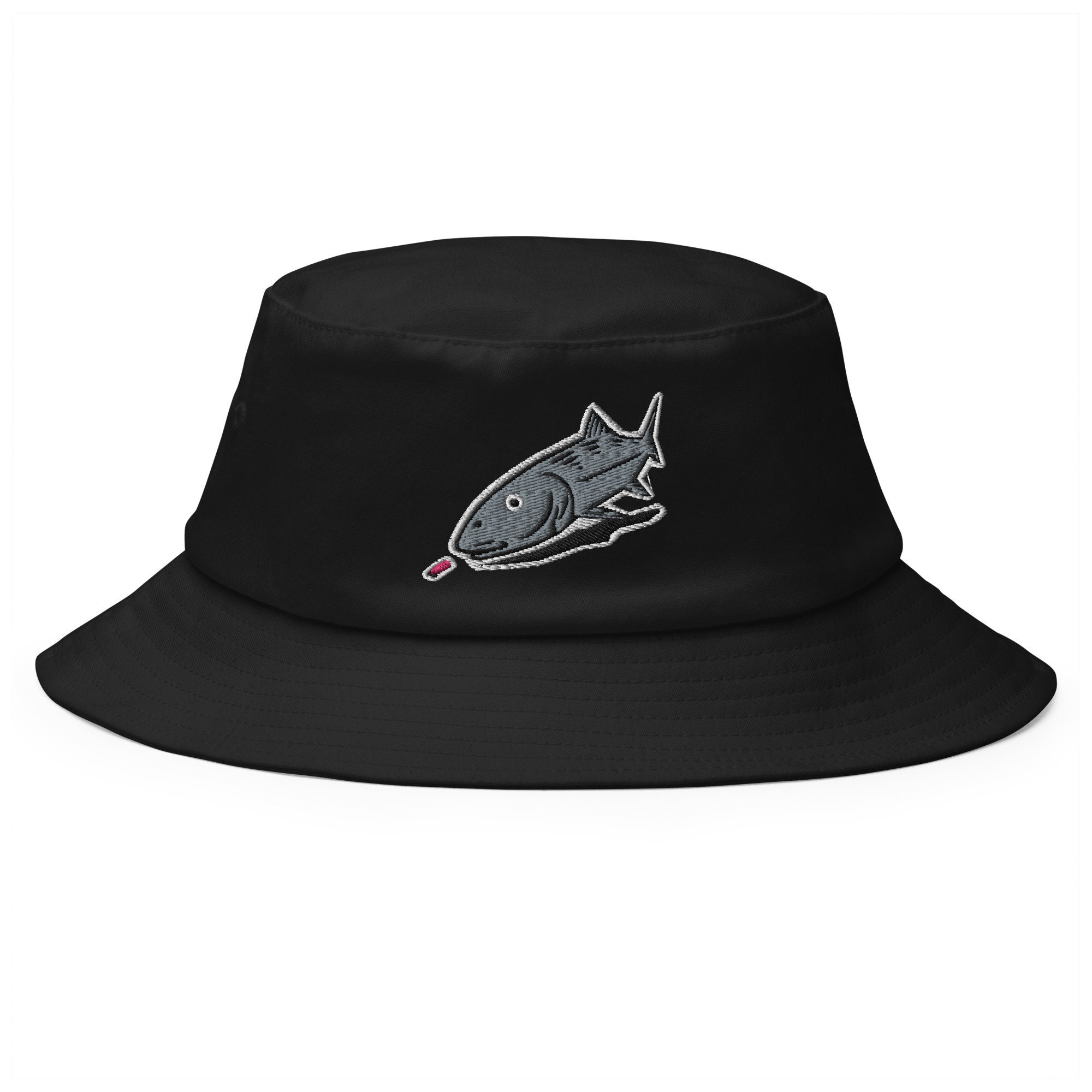 Bonefish Fly Fishing Old School Bucket Hat with Embroidery