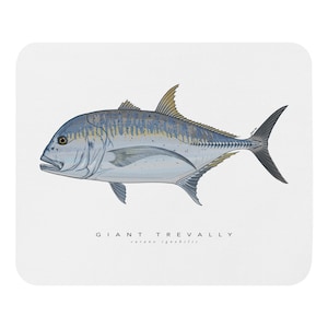 Riesen Makramee Fischen Mauspad | Original handgezeichnete Fisch Kunst