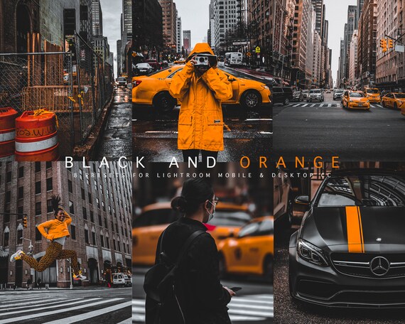 8 Lightroom Presets Black And Orange Urban Street Preset For.