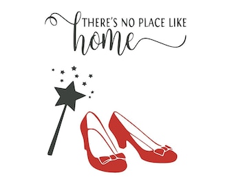 Theres No Place Like Home Svg Ruby red slippers Svg Digital Download