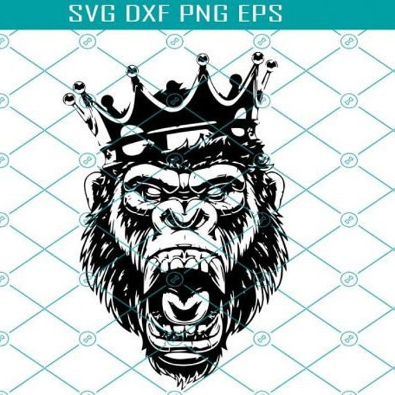 Gorilla Cara Fuerte Svg King Kong Svg Mono Png Gorila Svg Etsy