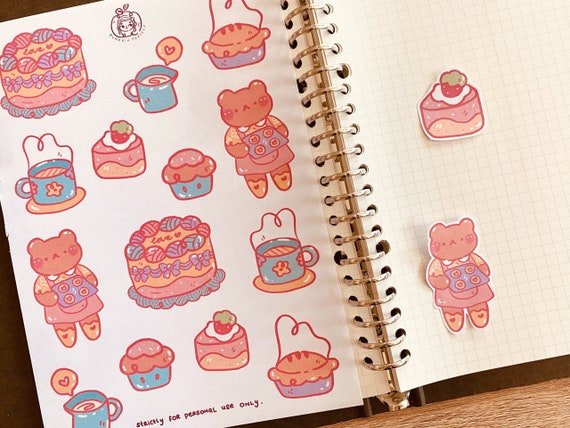 Cute Dessert Stickers, Kawaii Food Stickers, Journal Stickers