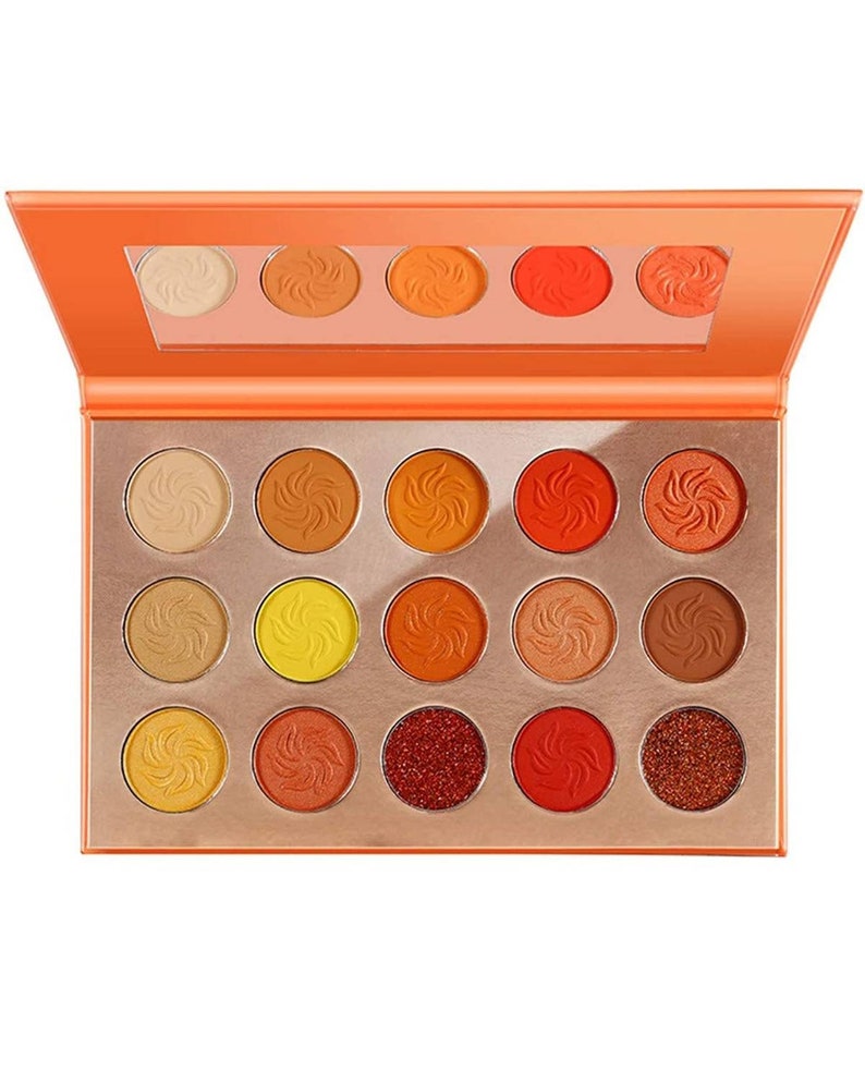 Orange Eyeshadow Palette /vegan Eyeshadow/ Eyeshadow/ Etsy