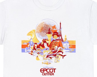 DisneyWorld Epcot Center 1982 Shopping Bag Design T-Shirt, Retro Disney Shirt, Unisex Tee