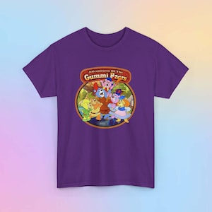Gummi Bears Vintage T-Shirt - 80s Disney Afternoon Unisex Tee - Men Women Nostalgic Shirt gifts Purple