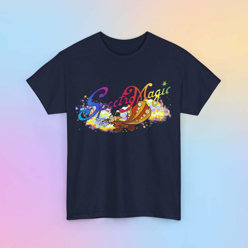 Disney SpectroMagic T-Shirt - Unisex Classic Tee, adult all sizes, Disneyworld shirt, Night Time Parade Navy