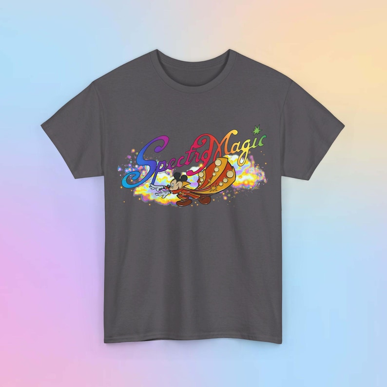 Disney SpectroMagic T-Shirt - Unisex Classic Tee, adult all sizes, Disneyworld shirt, Night Time Parade Charcoal