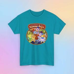 Gummi Bears Vintage T-Shirt - 80s Disney Afternoon Unisex Tee - Men Women Nostalgic Shirt gifts Tropical Blue