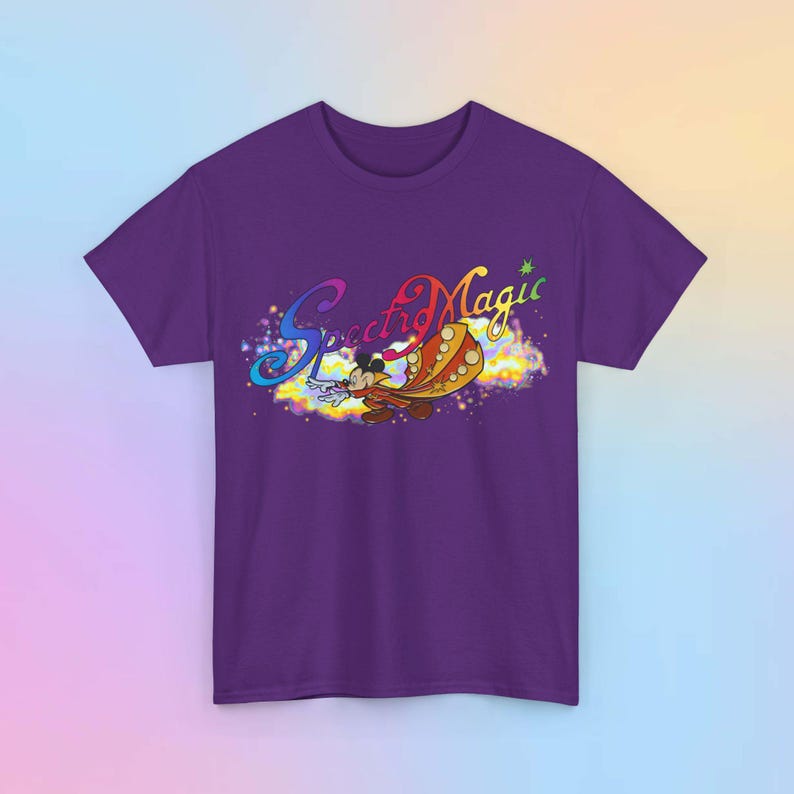 Disney SpectroMagic T-Shirt - Unisex Classic Tee, adult all sizes, Disneyworld shirt, Night Time Parade Purple