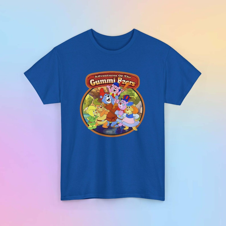 Gummi Bears Vintage T-Shirt - 80s Disney Afternoon Unisex Tee - Men Women Nostalgic Shirt gifts Royal