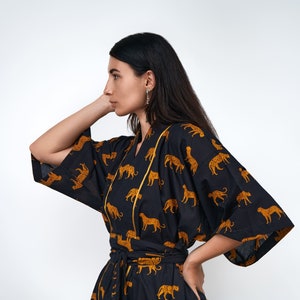 Leopard Printed Kimono - Frida kimono - Robes - Short - Midi